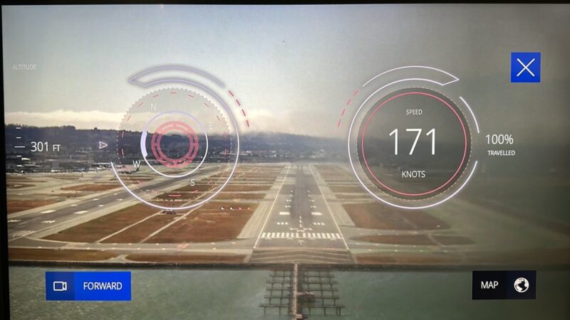 a screenshot of an airplane landing strip