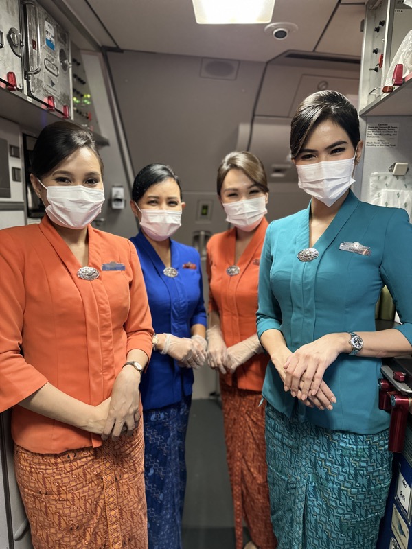 Warm welcome by Garuda Indonesia crew