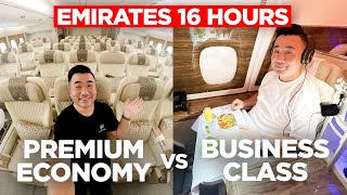 16 Hours in Emirates Premium Economy vs Business Class – What’s Better?